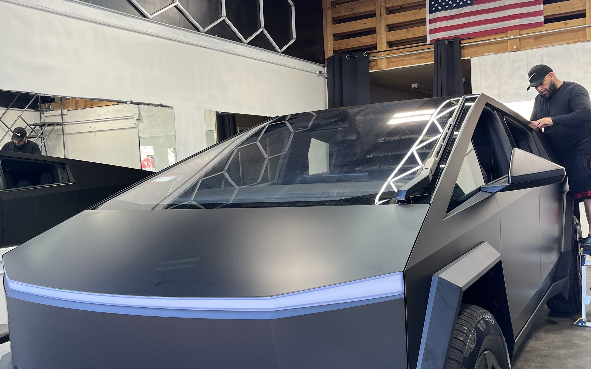 Freshly tinted vehicle at Vortex Window Tint studio in Livermore